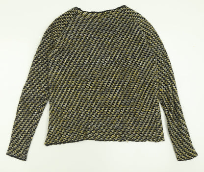 Womens UK Size M Zara Yellow Pullover Jumper