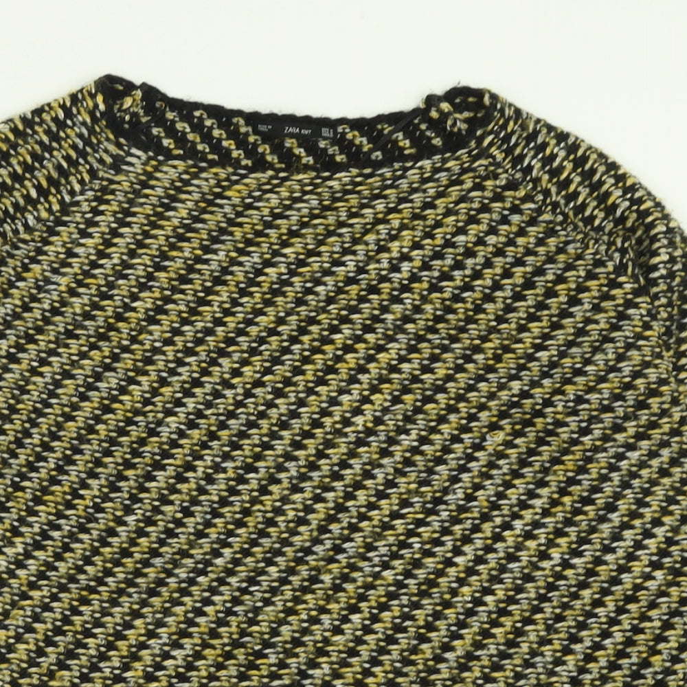 Womens UK Size M Zara Yellow Pullover Jumper