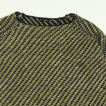 Womens UK Size M Zara Yellow Pullover Jumper