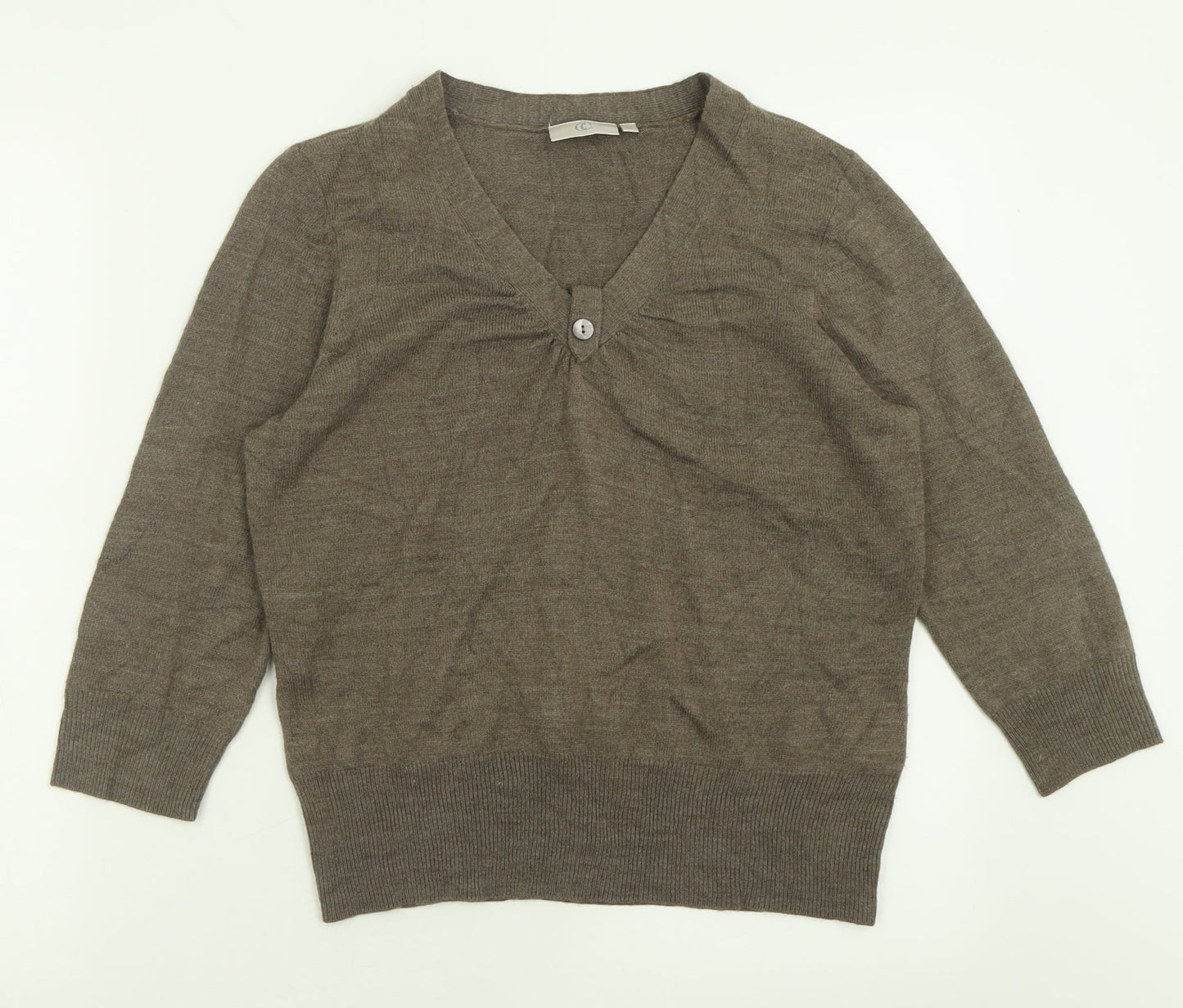 Womens UK Size M CC Brown Pullover Jumper