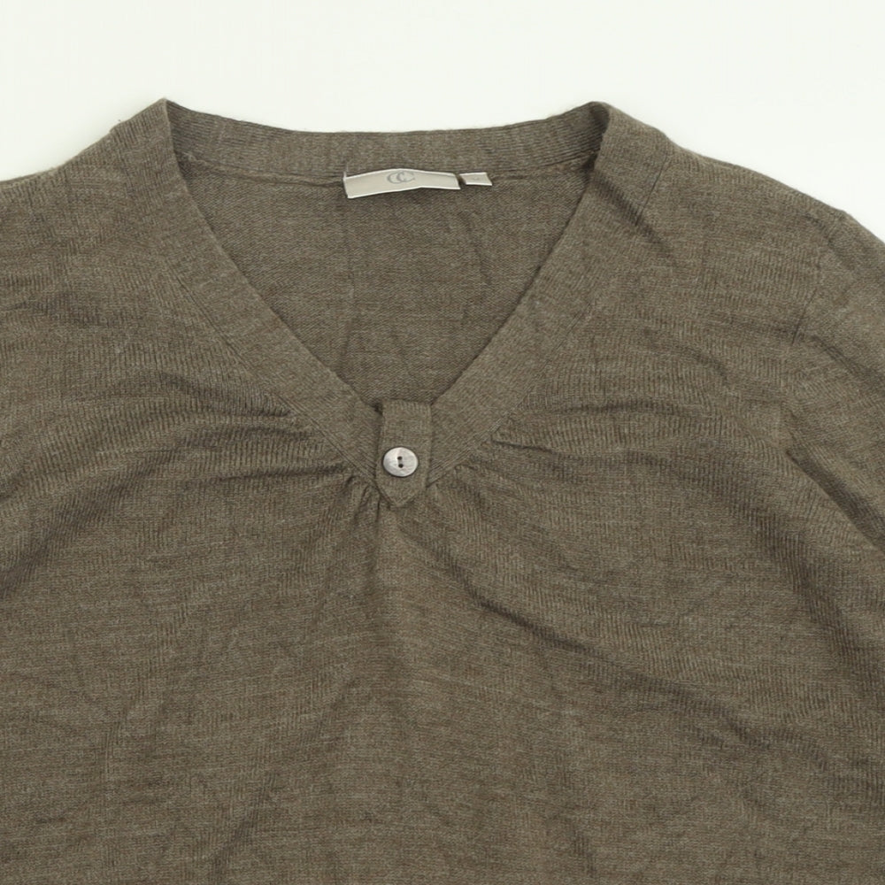 Womens UK Size M CC Brown Pullover Jumper
