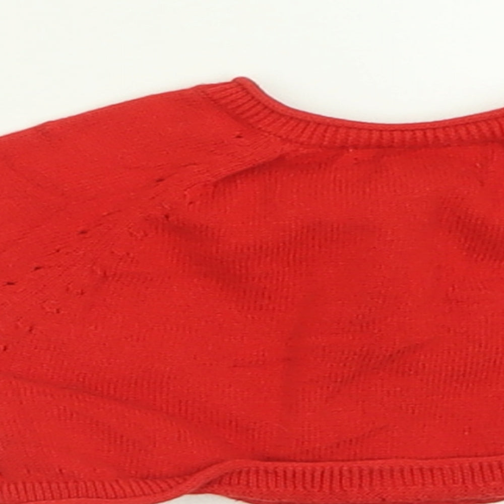 Gap Girls Red  Cotton Cardigan Jumper Size 0-3 Months  Button