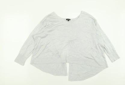 Womens UK Size 12 River Island Silver Pullover Jumper