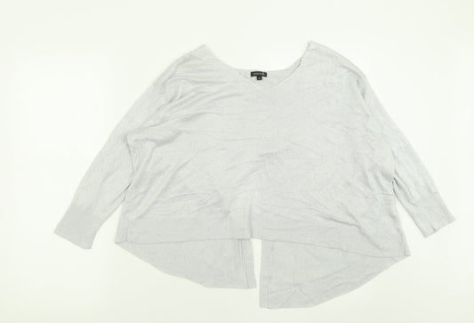 Womens UK Size 12 River Island Silver Pullover Jumper