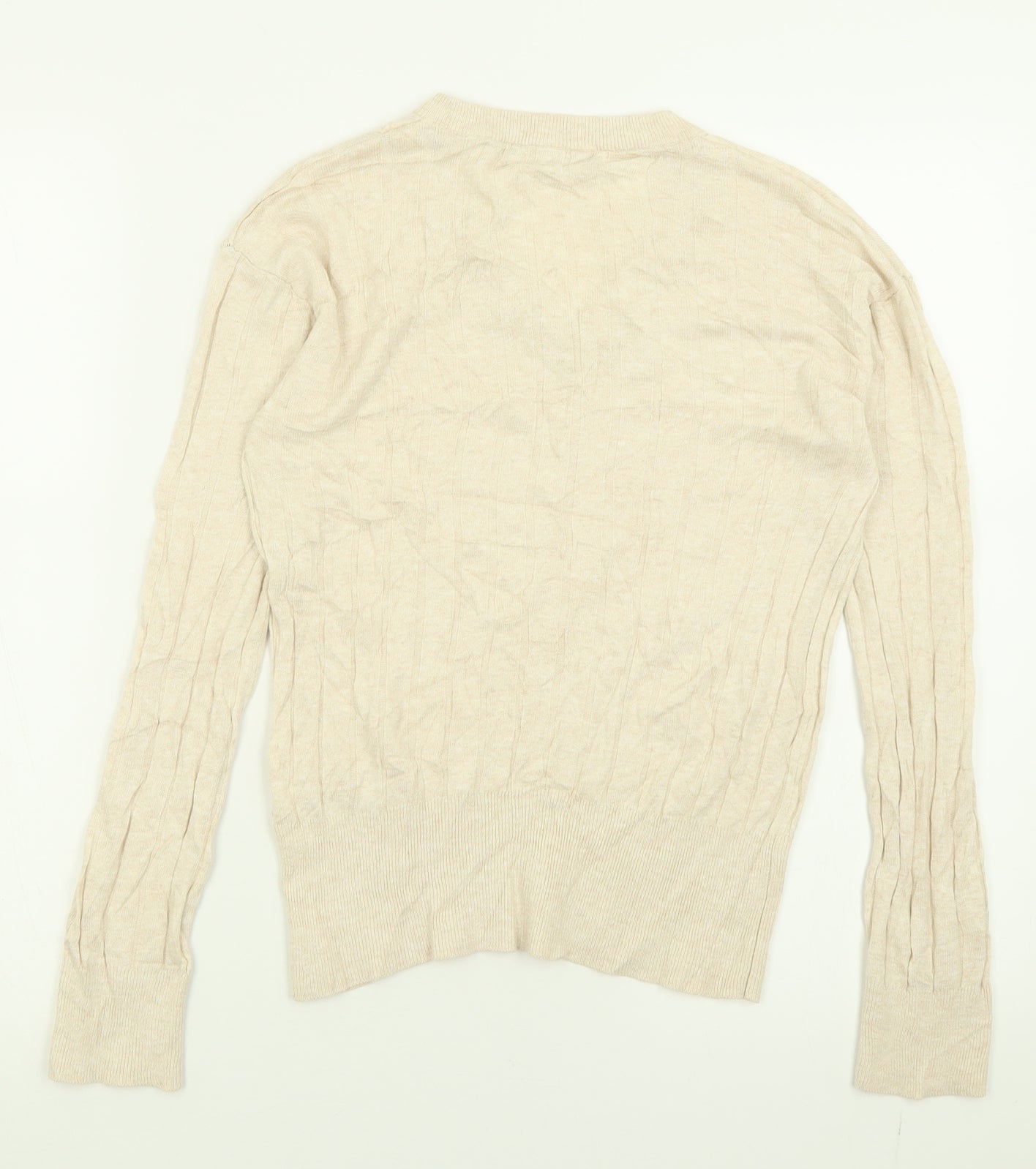Womens UK Size S Marks and Spencer Beige Pullover Jumper