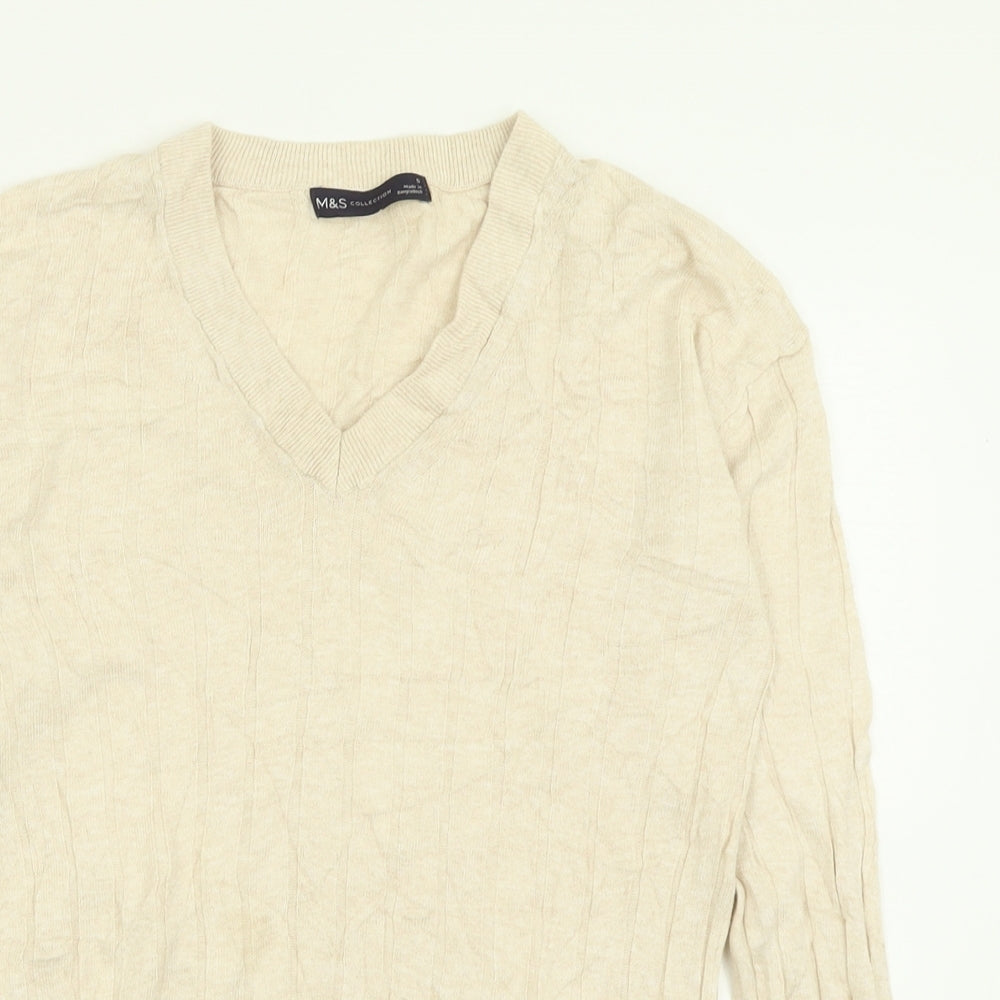 Womens UK Size S Marks and Spencer Beige Pullover Jumper