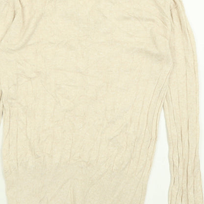 Womens UK Size S Marks and Spencer Beige Pullover Jumper