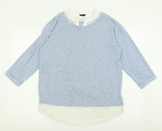 Womens UK Size 12 M&Co Blue Pullover Jumper