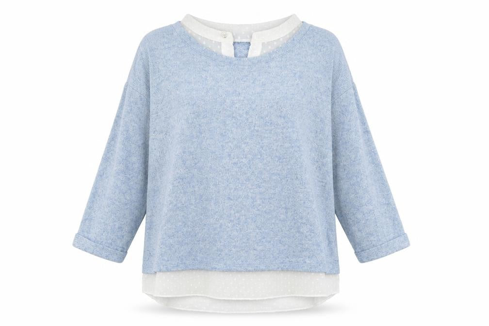 Womens UK Size 12 M&Co Blue Pullover Jumper