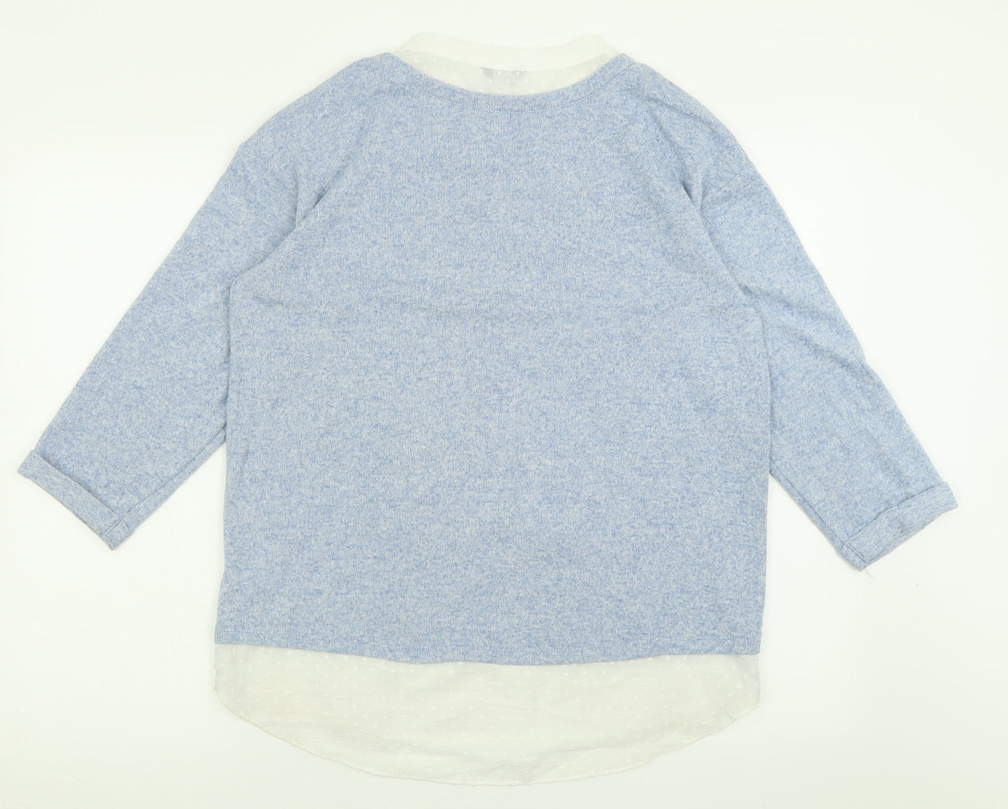 Womens UK Size 12 M&Co Blue Pullover Jumper