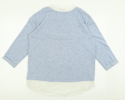 Womens UK Size 12 M&Co Blue Pullover Jumper