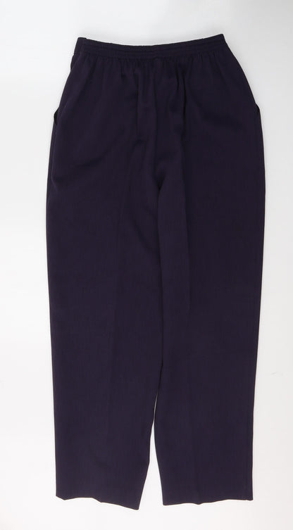 Made in the UK Womens Purple  Polyester Trousers  Size 16 L28 in Regular