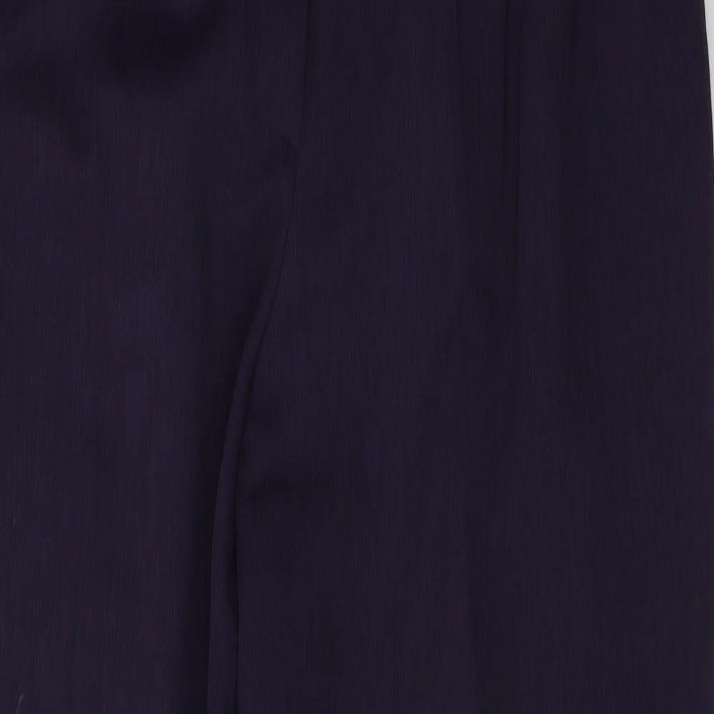 Made in the UK Womens Purple  Polyester Trousers  Size 16 L28 in Regular