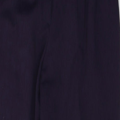 Made in the UK Womens Purple  Polyester Trousers  Size 16 L28 in Regular