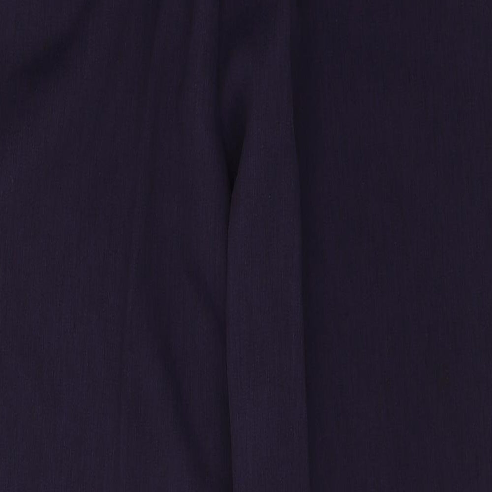 Made in the UK Womens Purple  Polyester Trousers  Size 16 L28 in Regular