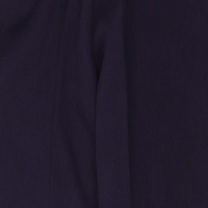 Made in the UK Womens Purple  Polyester Trousers  Size 16 L28 in Regular