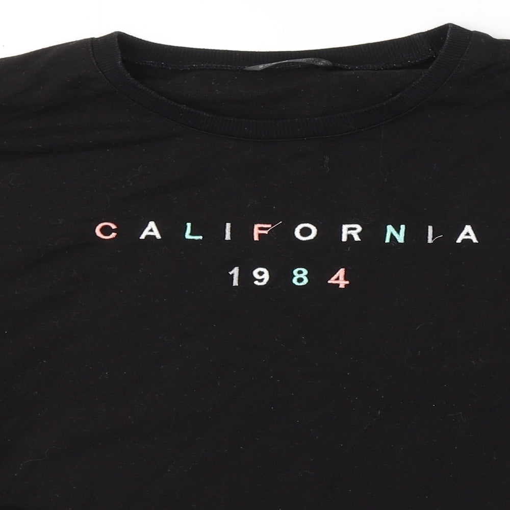 SheIn Womens Black  Cotton Pullover Sweatshirt Size XL  Pullover - California