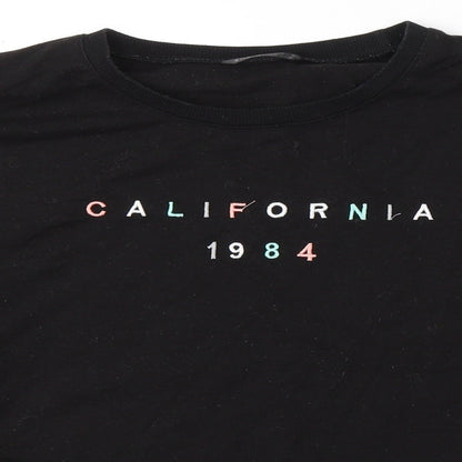 SheIn Womens Black  Cotton Pullover Sweatshirt Size XL  Pullover - California