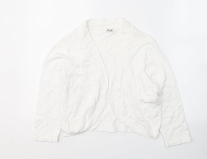 Womens UK Size M TEXT White Cardigan Jumper