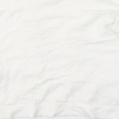 Womens UK Size M TEXT White Cardigan Jumper