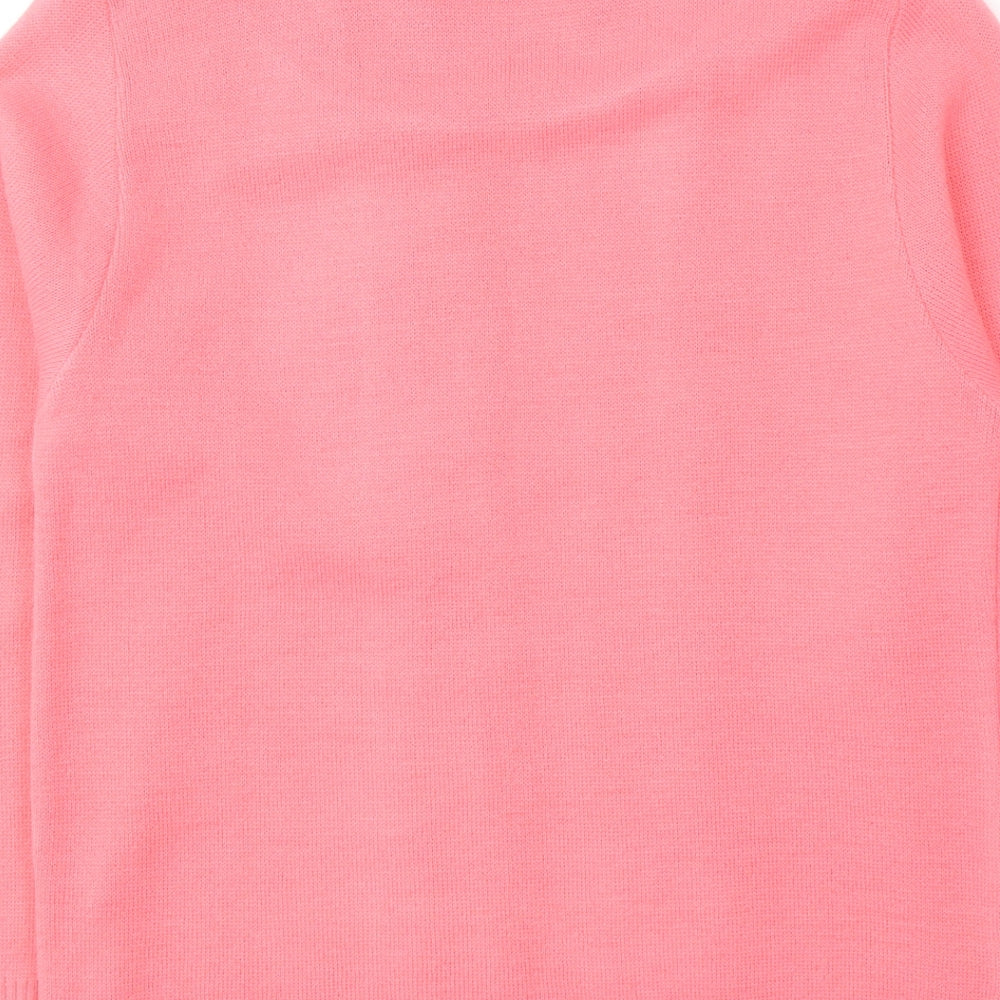 Womens UK Size S Glimpse Design Pink Pullover Jumper