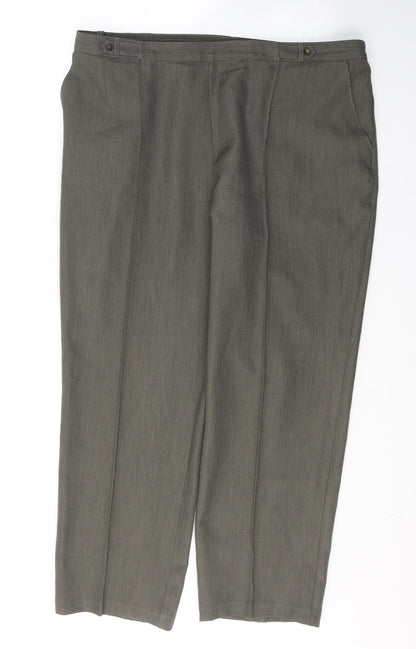 Womens UK Size 18 Marks and Spencer Regular Fit  Green Trousers