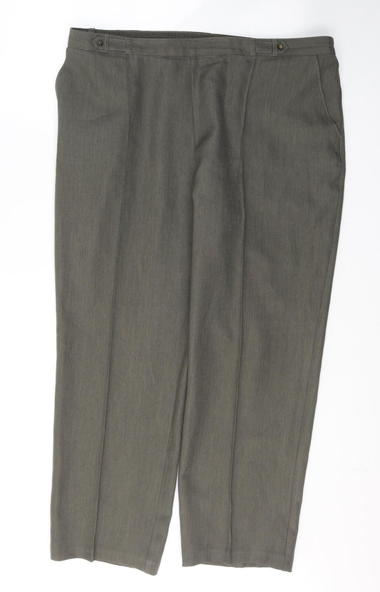 Womens UK Size 18 Marks and Spencer Regular Fit  Green Trousers
