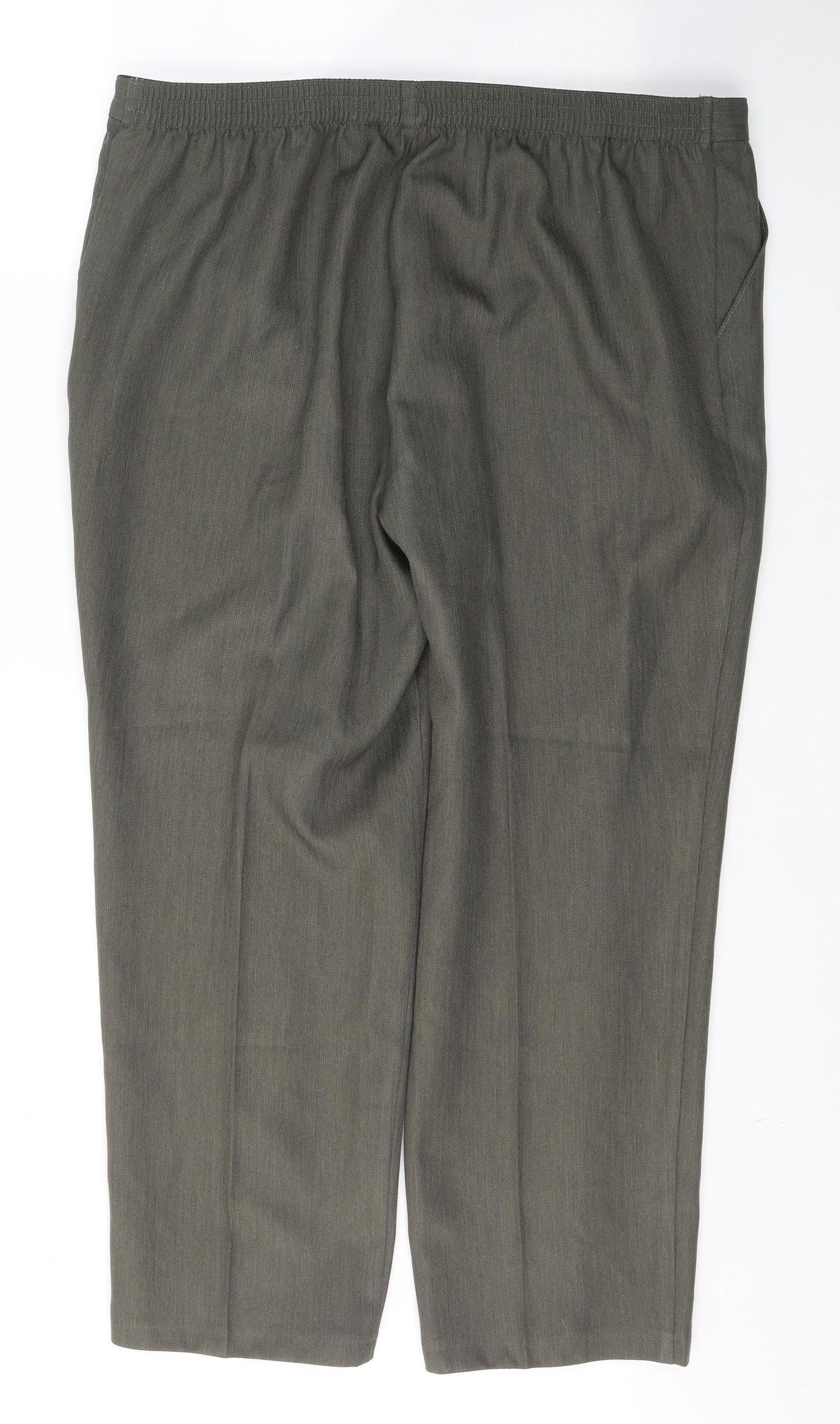 Womens UK Size 18 Marks and Spencer Regular Fit  Green Trousers