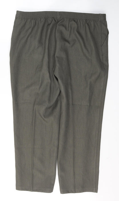 Womens UK Size 18 Marks and Spencer Regular Fit  Green Trousers