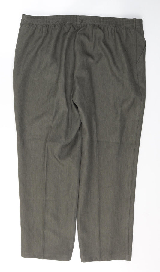 Womens UK Size 18 Marks and Spencer Regular Fit  Green Trousers
