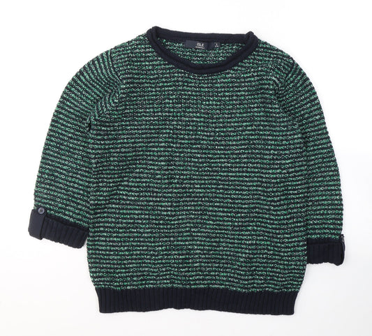 Womens UK Size 10 EWM Green Pullover Jumper