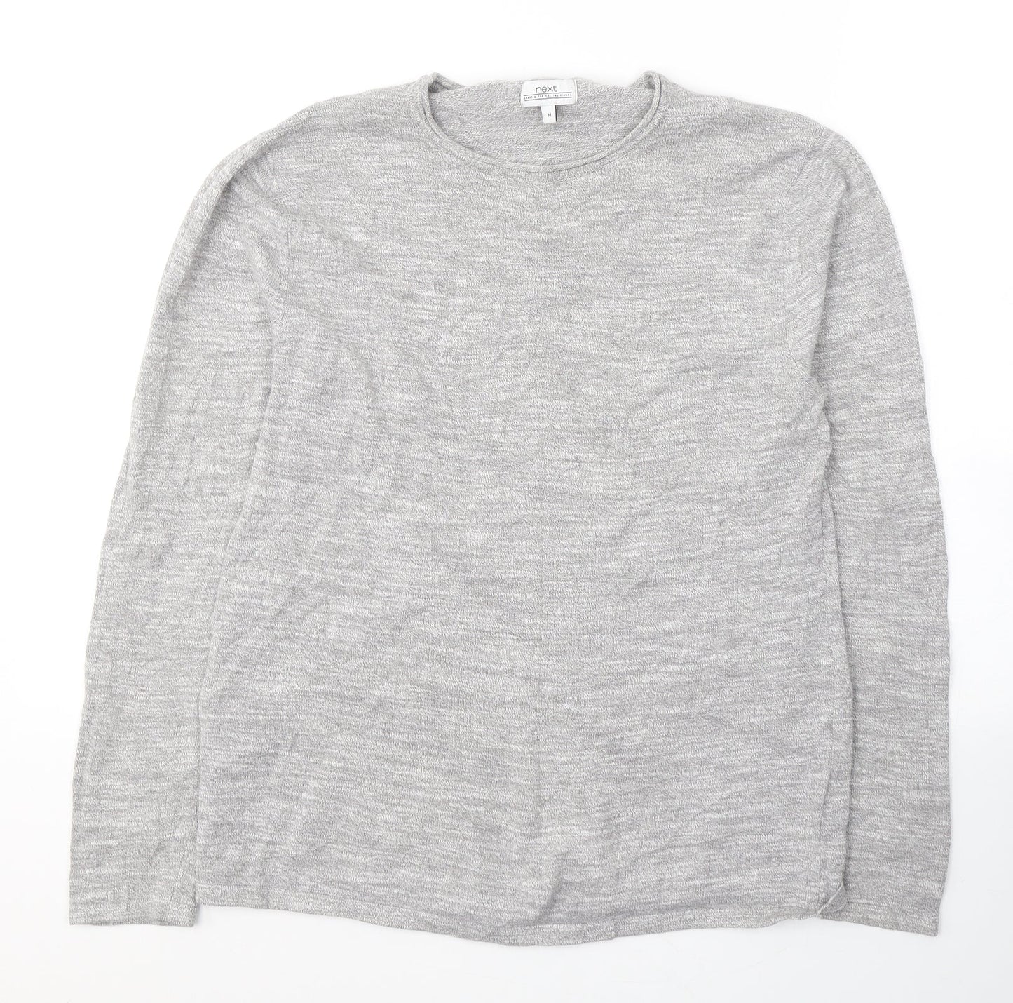 NEXT Mens Grey Round Neck  Cotton Pullover Jumper Size M