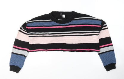 Womens UK Size XS H&M Black Pullover Jumper