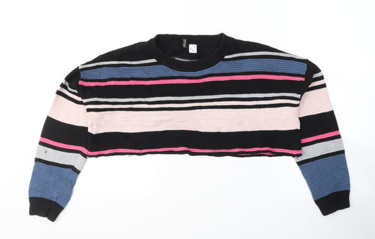 Womens UK Size XS H&M Black Pullover Jumper