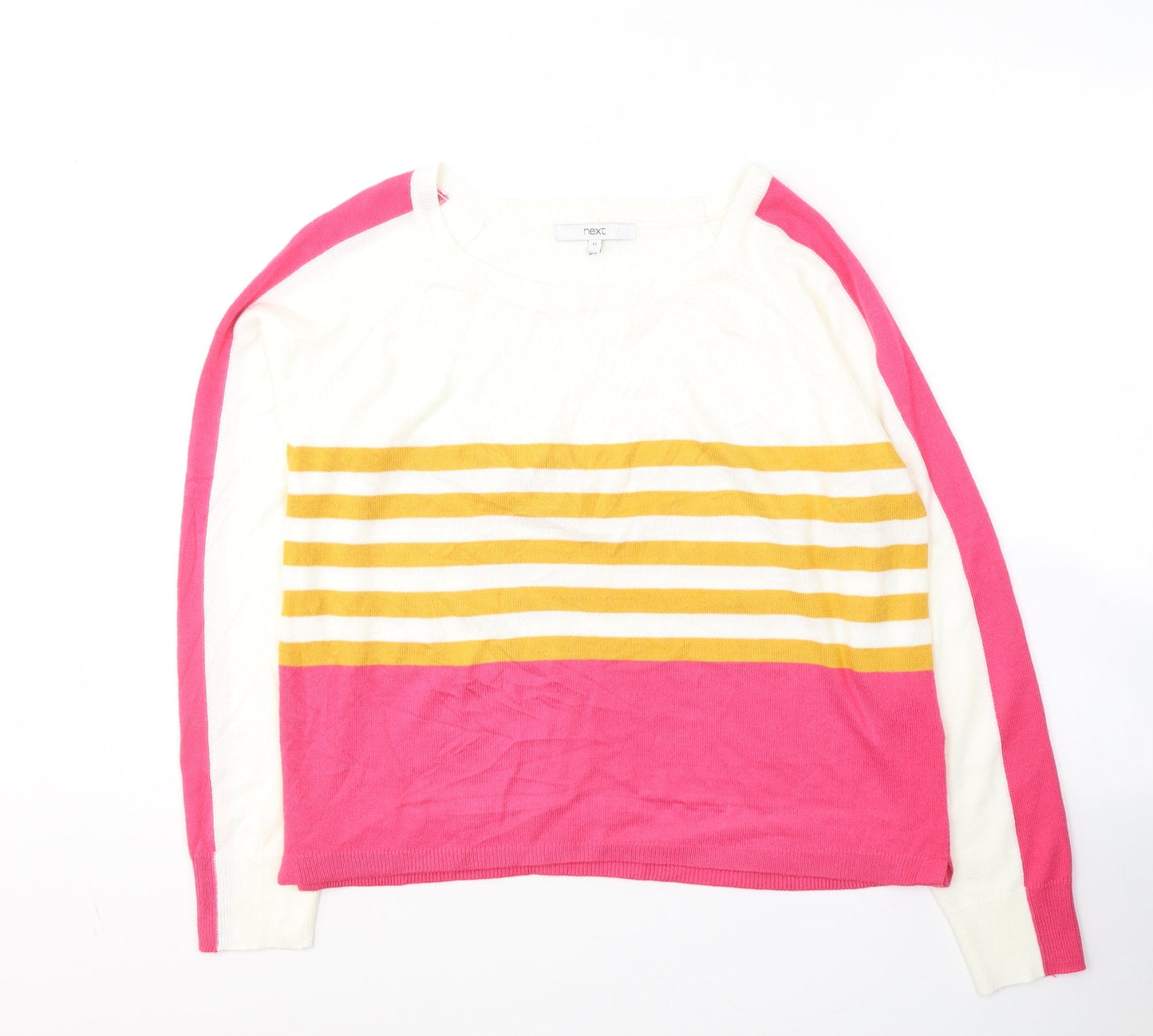 Womens UK Size 12 NEXT White Pullover Jumper