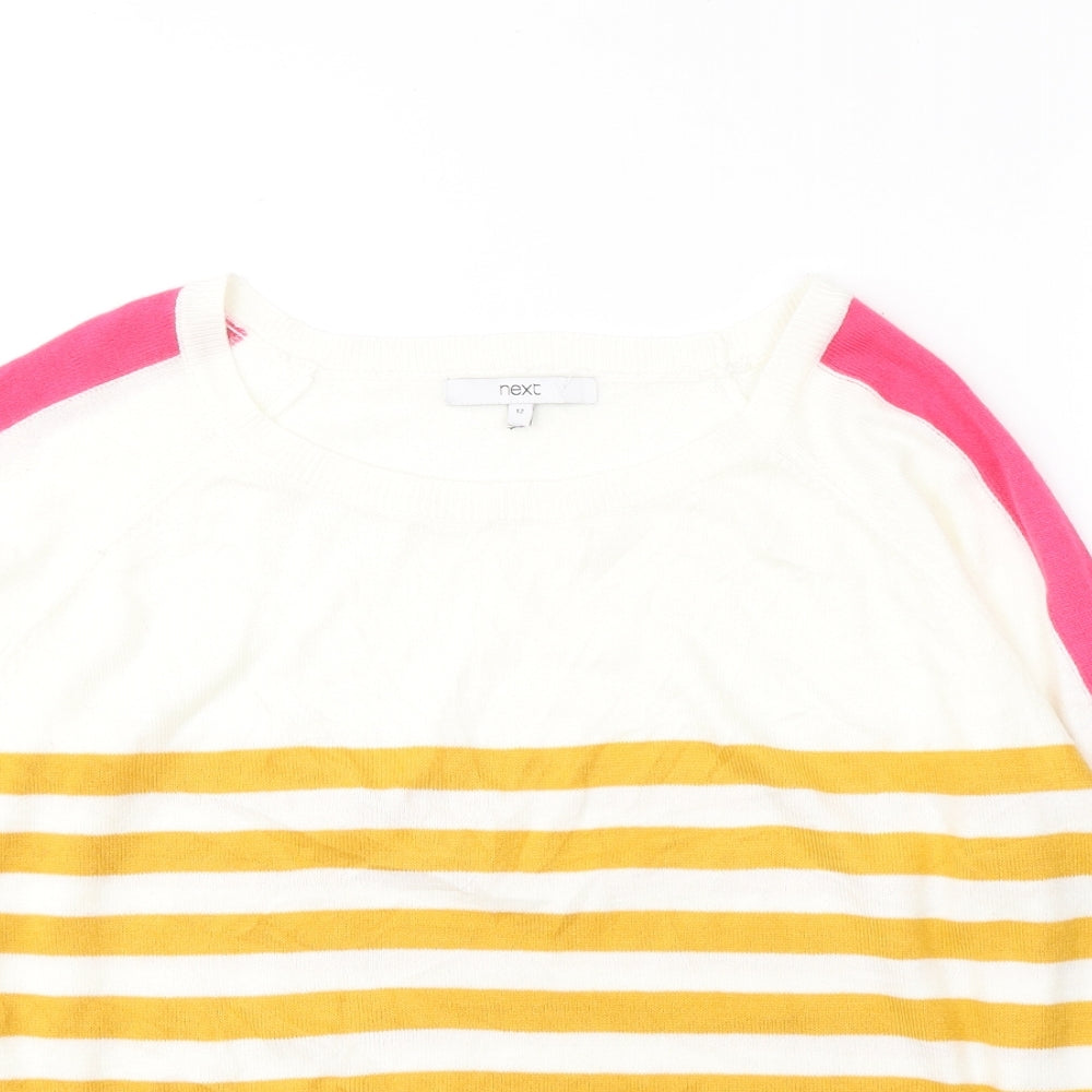 Womens UK Size 12 NEXT White Pullover Jumper