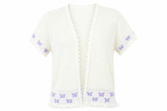 Womens UK Size M Envy White Cardigan Jumper
