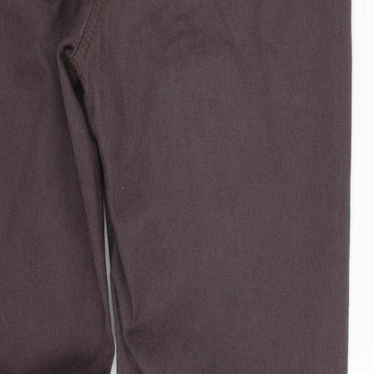 Wallis Womens Purple  Cotton Straight Jeans Size 12 L28 in Slim Zip