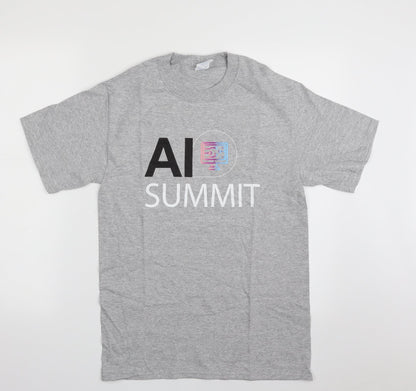 Mens UK Size S Gildan Grey  T-Shirt