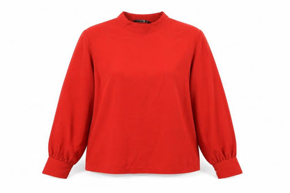 Womens UK Size M Stradivarius Red Basic Blouse
