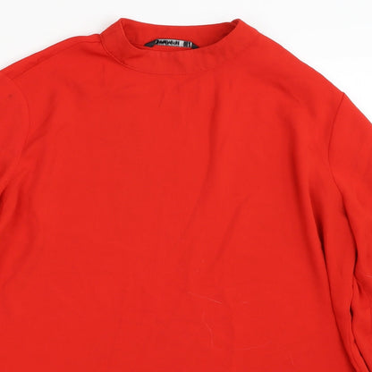Womens UK Size M Stradivarius Red Basic Blouse