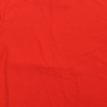 Womens UK Size M Stradivarius Red Basic Blouse