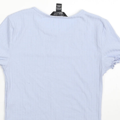 New Look Girls Blue  Polyester Pullover Sweatshirt Size 10-11 Years  Pullover