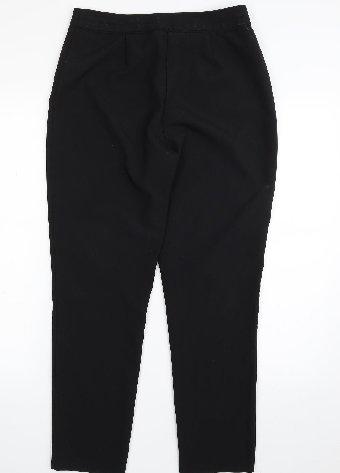 F&F Womens Black  Polyester Chino Trousers Size 10 L27 in Regular Zip