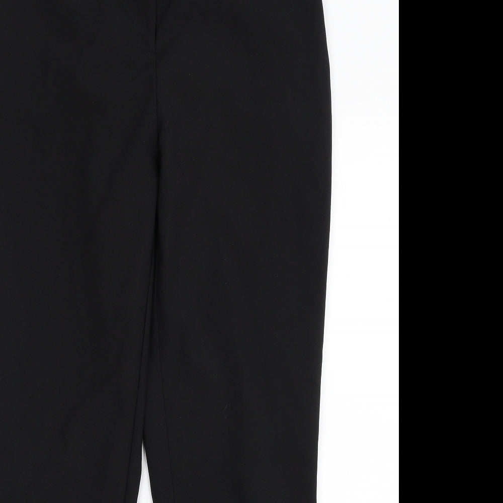 F&F Womens Black  Polyester Chino Trousers Size 10 L27 in Regular Zip