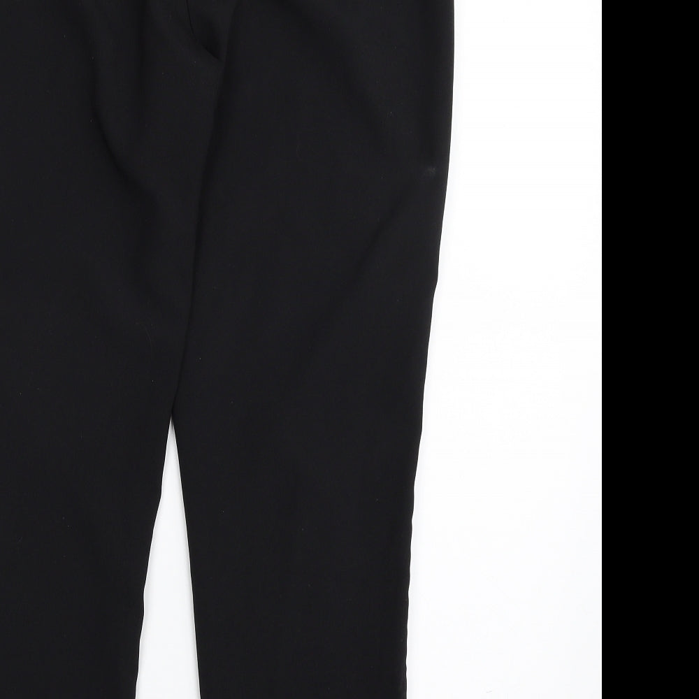 F&F Womens Black  Polyester Chino Trousers Size 10 L27 in Regular Zip