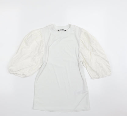 Womens UK Size 12 New Look White Basic T-Shirt