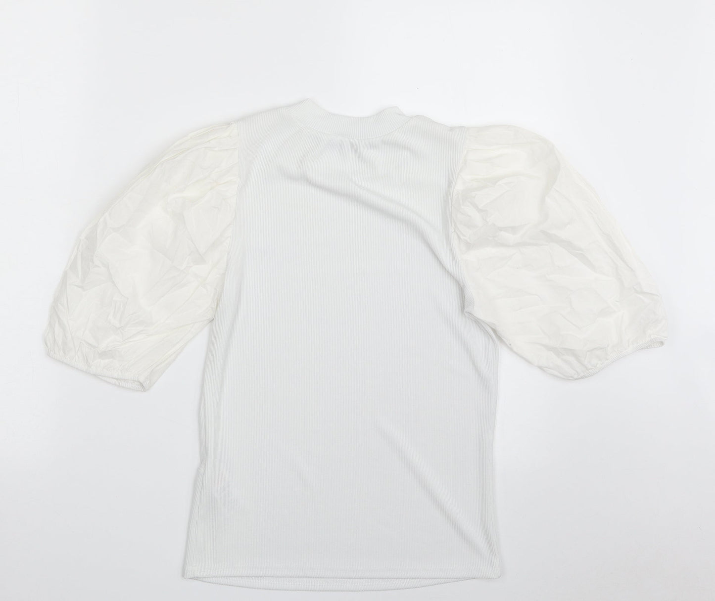 Womens UK Size 12 New Look White Basic T-Shirt