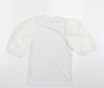 Womens UK Size 12 New Look White Basic T-Shirt