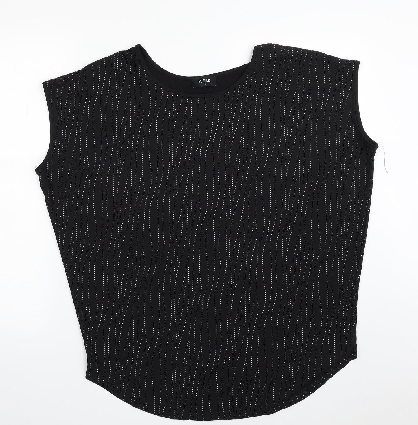 Womens UK Size M Klass Black Basic Blouse